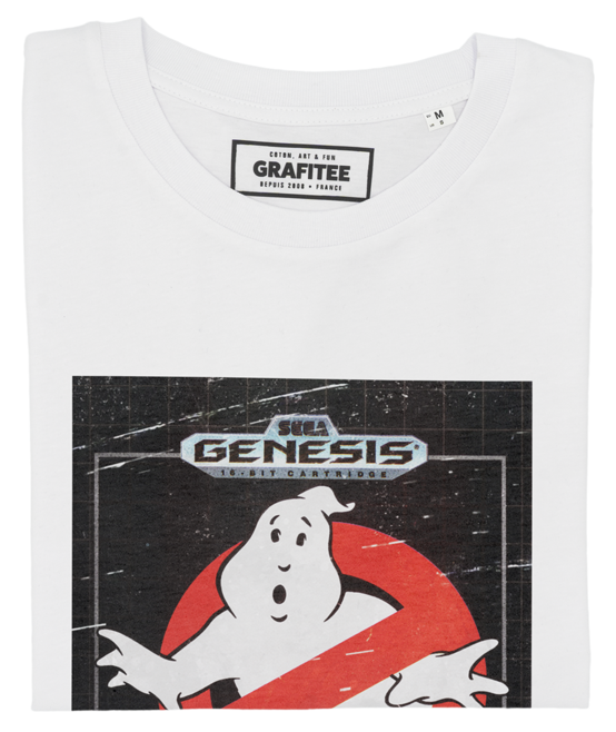 T-shirt Ghostbusters Sega blanc plié