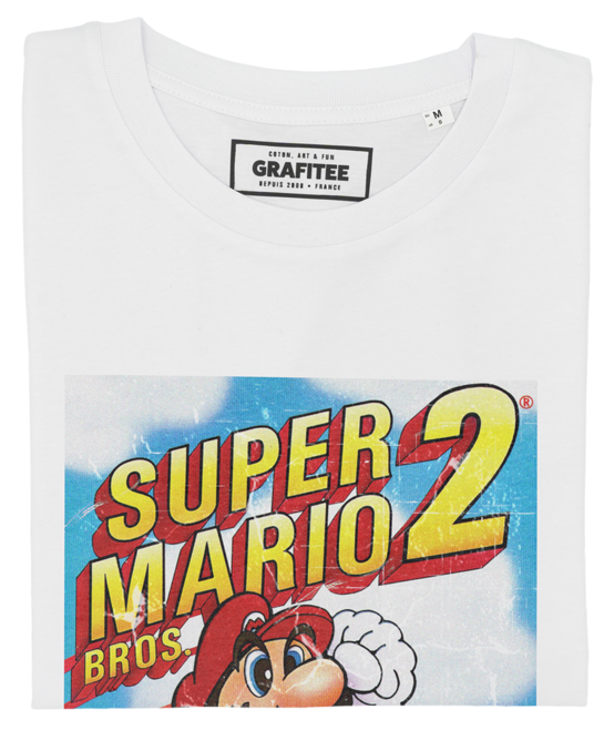 T-shirt Super Mario Bros 2 blanc plié