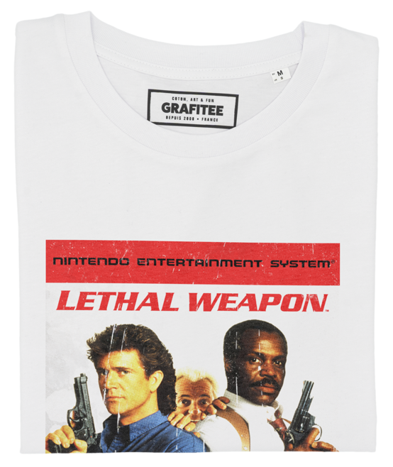 T-shirt Lethal Weapon blanc plié