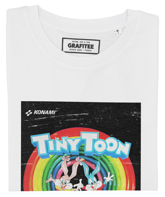 T-shirt Tiny Toon Adventures blanc plié