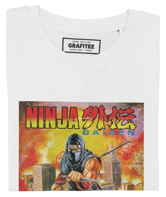 T-shirt Ninja Gaiden blanc plié