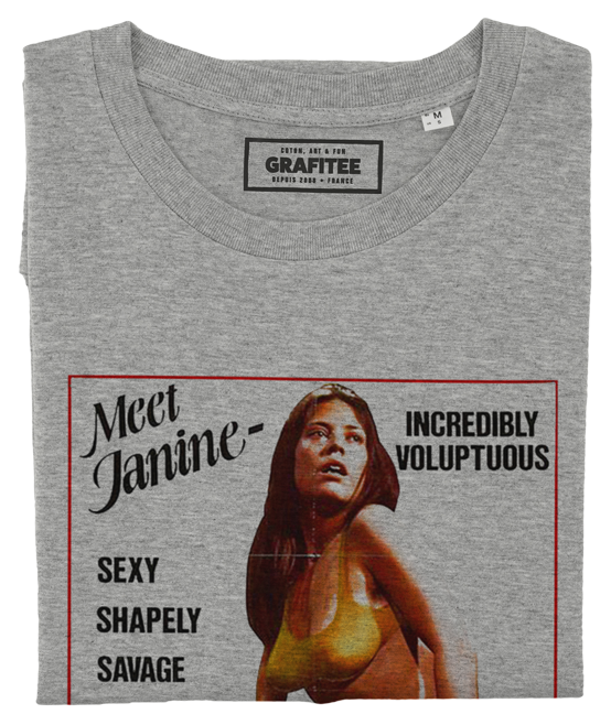 T-shirt Sensational Janine gris chiné plié