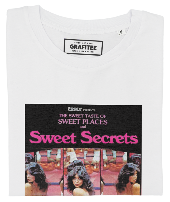 T-shirt Sweet Secrets blanc plié