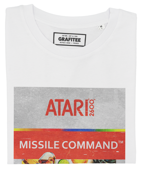 T-shirt Missile Command blanc plié
