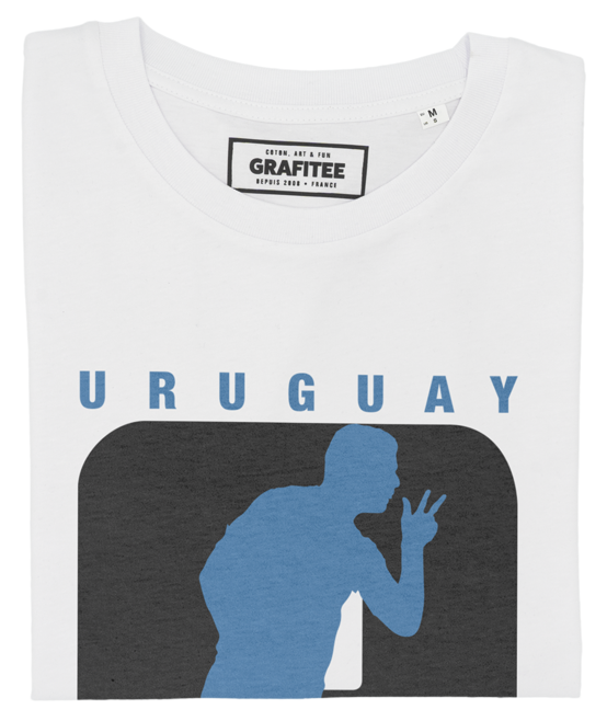 T-shirt Luis Suarez Uruguay blanc plié