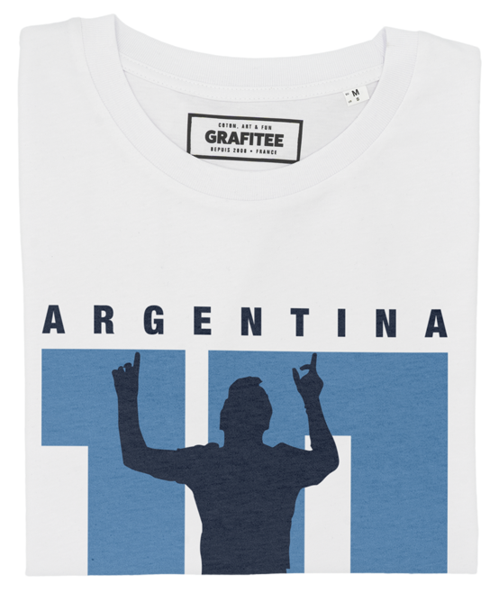 T-shirt Messi Argentina blanc plié