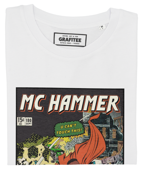 T-shirt MC Hammer blanc plié