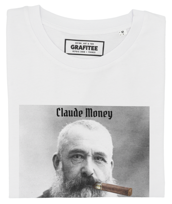 T-shirt Claude Money blanc plié