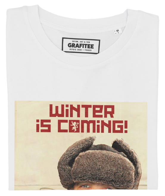T-shirt Winter Is Coming blanc plié