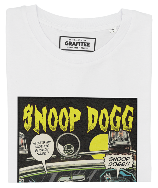 T-shirt Snoop Dogg blanc plié