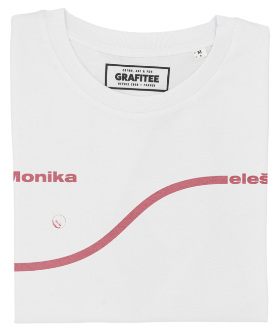 T-shirt Monica Seles blanc plié