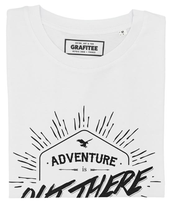 T-shirt Adventure Is Out There blanc plié