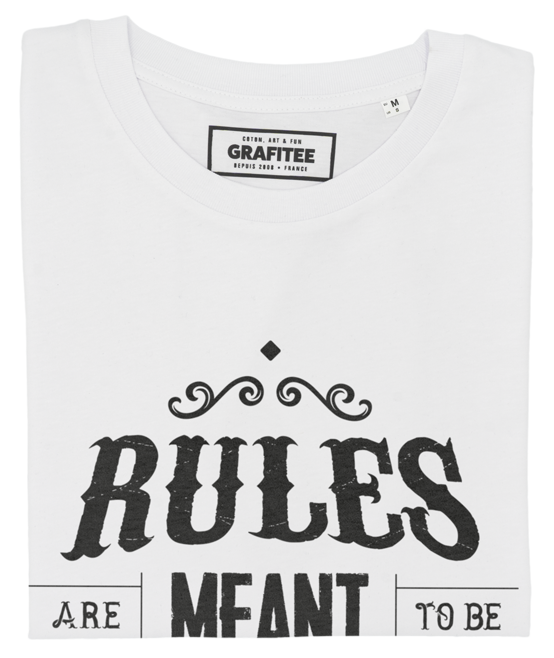 T-shirt Rules blanc plié