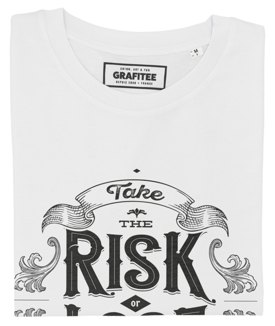 T-shirt Take The Risk blanc plié