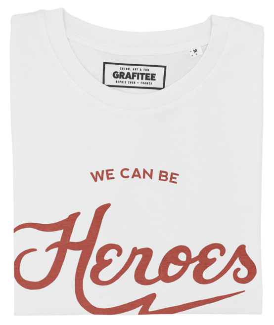 T-shirt Heroes blanc plié
