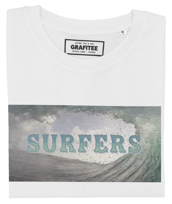 T-shirt Surfers blanc plié