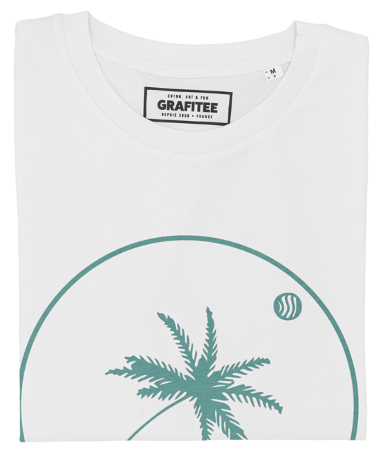 T-shirt Palmtree blanc plié