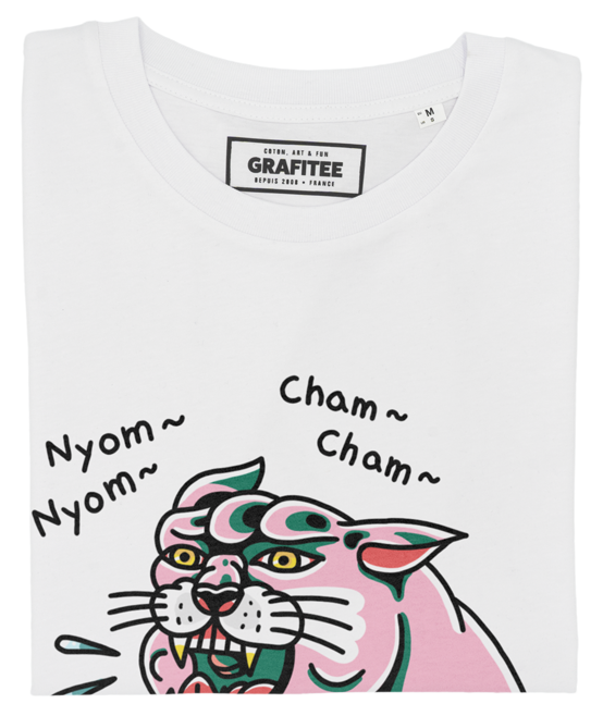 T-shirt Nyom Nyom blanc plié