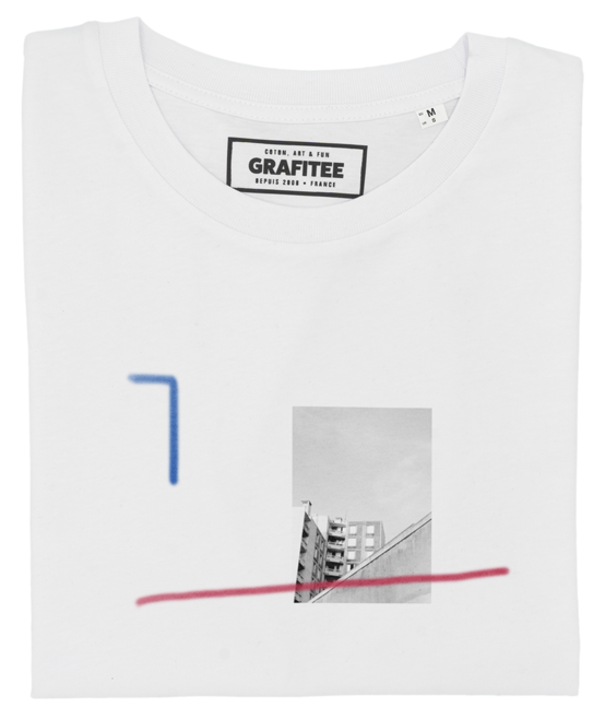 T-shirt Composition Urbaine blanc plié
