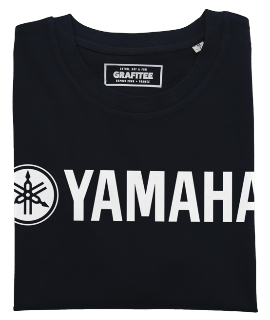 T-shirt Yamaha noir plié