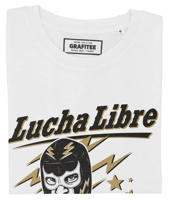 T-shirt Lucha Libre blanc plié