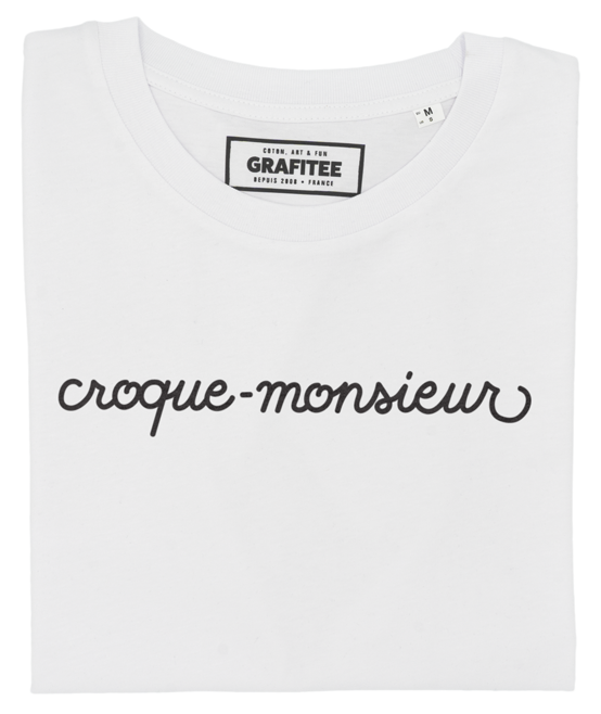 T-shirt Croque-Monsieur blanc plié
