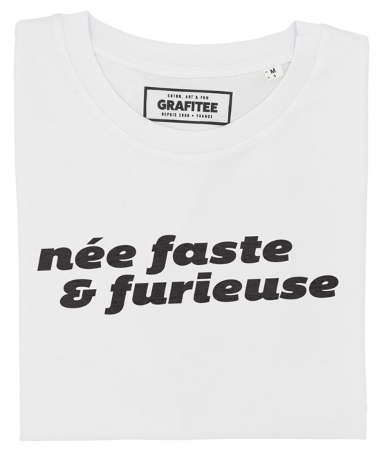 T-shirt Née Faste & Furieuse blanc plié