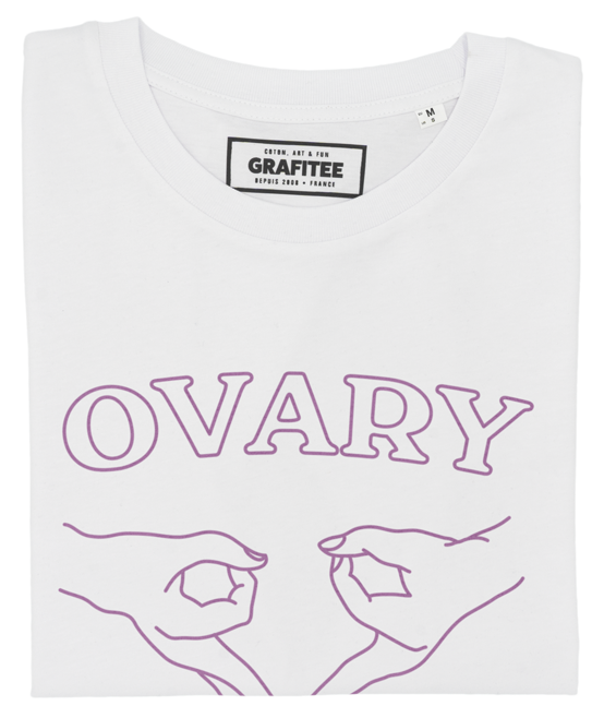 T-shirt Ovary Gang blanc plié