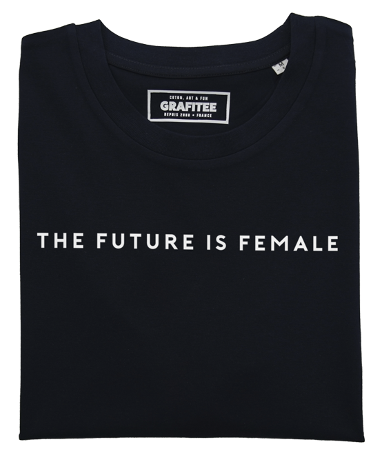 T-shirt The Future Is Female noir plié