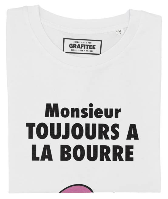 T-shirt Monsieur A La Bourre blanc plié