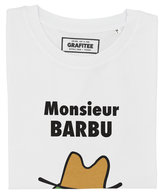T-shirt Monsieur Barbu blanc plié
