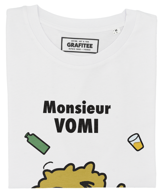 T-shirt Monsieur Vomi blanc plié