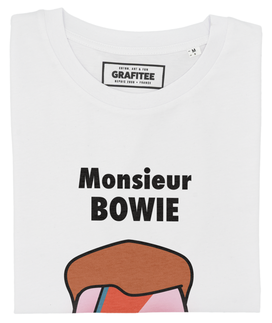 T-shirt Monsieur Bowie blanc plié