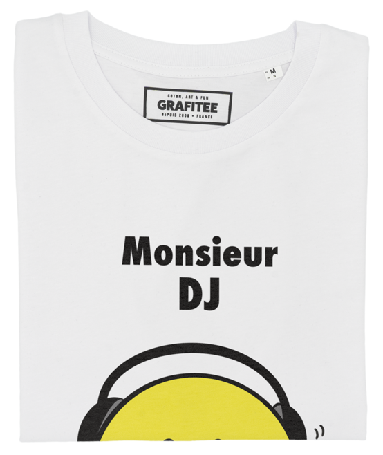 T-shirt Monsieur DJ blanc plié