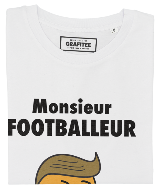 T-shirt Monsieur Footballeur blanc plié