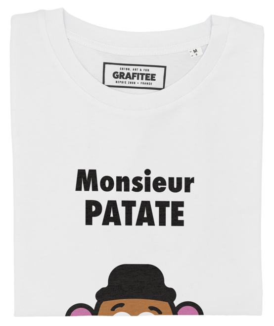 T-shirt Monsieur Patate blanc plié
