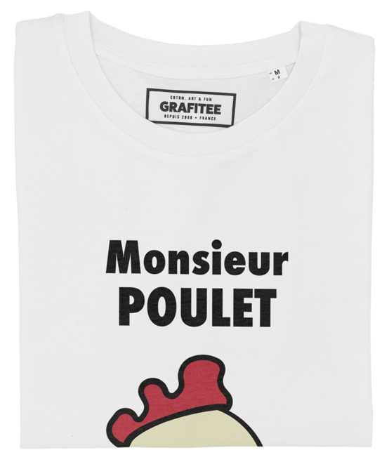 T-shirt Monsieur Poulet blanc plié