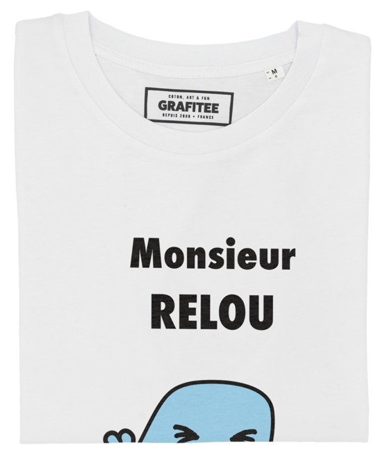 T-shirt Monsieur Relou blanc plié
