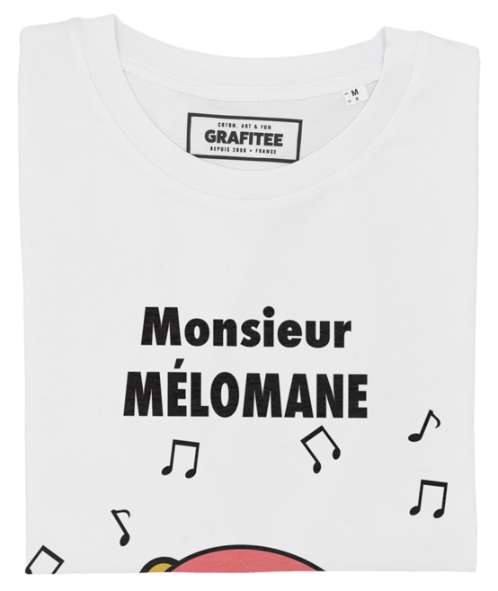 T-shirt Monsieur Mélomane blanc plié