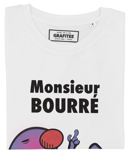 T-shirt Monsieur Bourré blanc plié