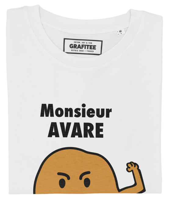 T-shirt Monsieur Avare blanc plié