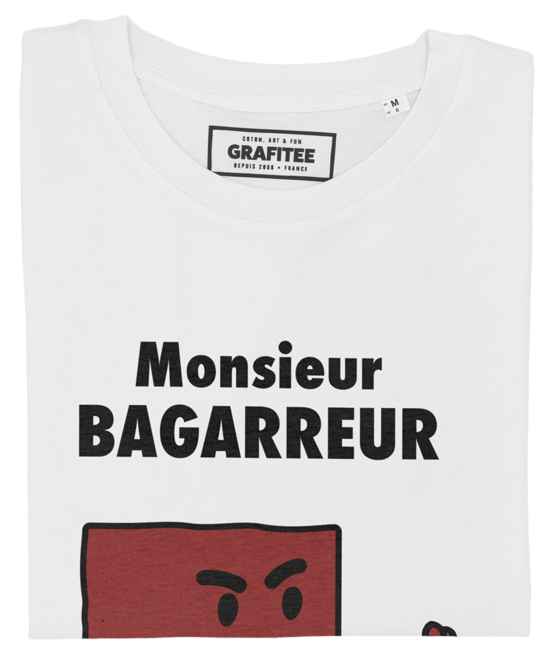 T-shirt Monsieur Bagarreur blanc plié