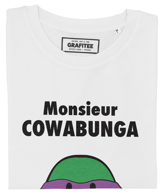 T-shirt Monsieur Cowabunga blanc plié