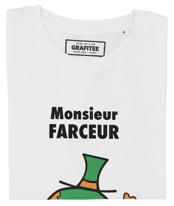 T-shirt Monsieur Farceur blanc plié