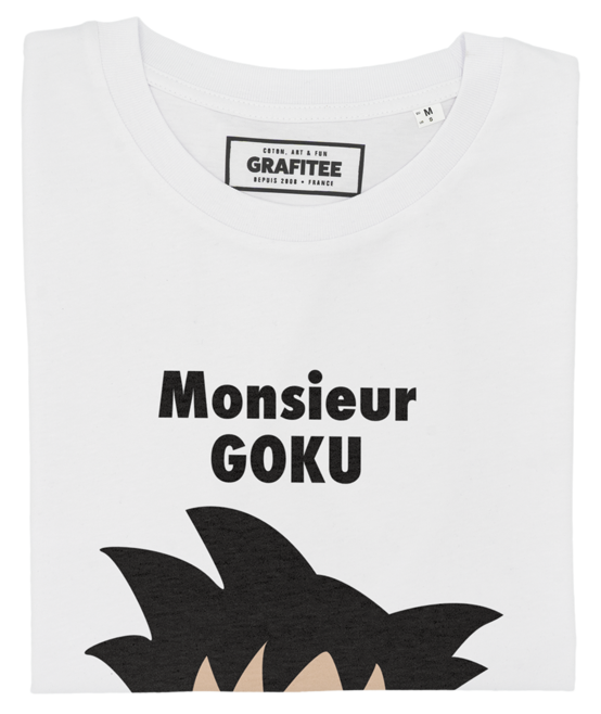 T-shirt Monsieur Goku blanc plié