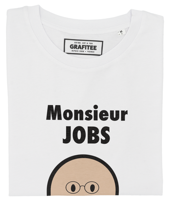 T-shirt Monsieur Jobs blanc plié
