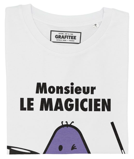 T-shirt Monsieur Magicien blanc plié