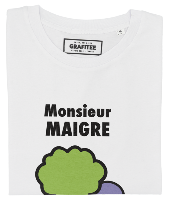 T-shirt Monsieur Maigre blanc plié
