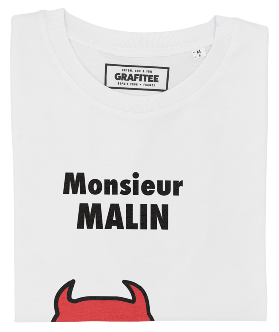 T-shirt Monsieur Malin blanc plié