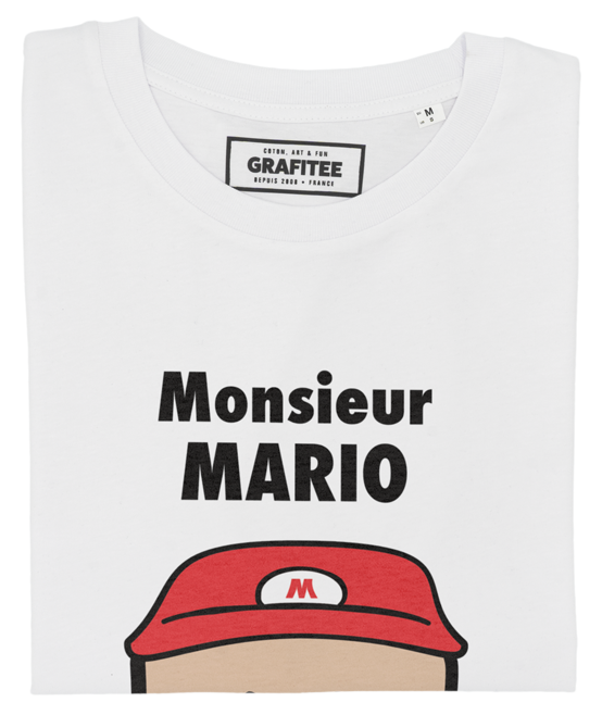 T-shirt Monsieur Mario blanc plié